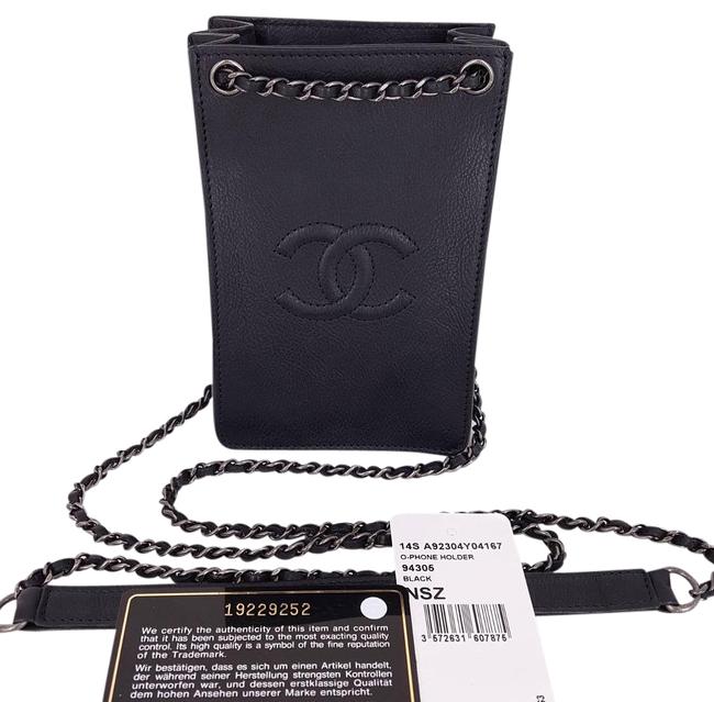 Chanel Black Calfskin Cross Body Bag 