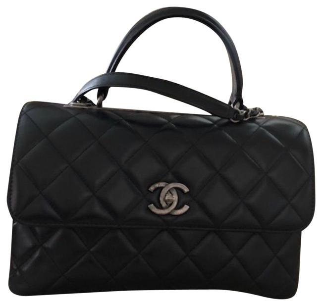 Chanel Black Lamp Skin Cross Body Bag 