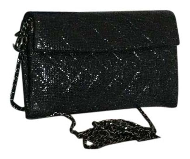 Chanel Black Quilted Sequin Cross Body Bag 