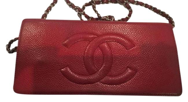 Chanel Blood Red Leather Cross Body Bag 