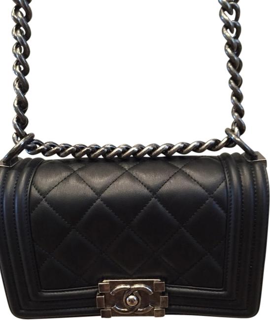 Chanel Boy Black Calf Skin Cross Body Bag 