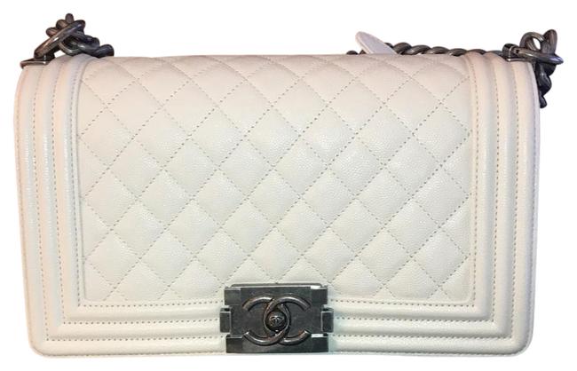 Chanel Boy Caviar Le Ivory Cross Body Bag 
