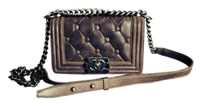 Chanel Classic Flap Boy Le Brown Cross Body Bag 