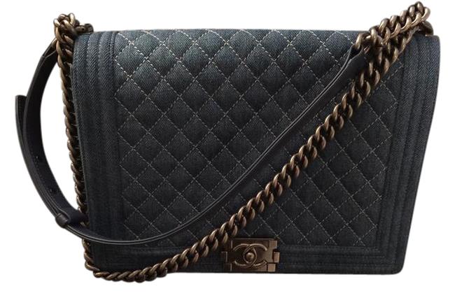 Chanel Boy Collection Denim Blue Cross Body Bag 