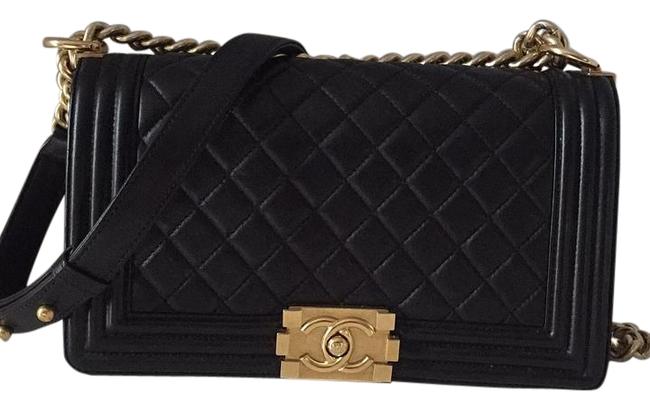 Chanel Boy Medium Lamb Skin Leather Cross Body Bag 
