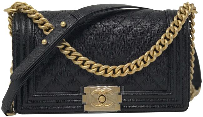 Chanel Boy Medium Le Black Cross Body Bag 