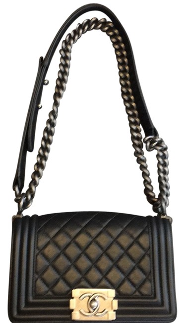 Chanel Boy Small A67085 Black Calfskin Cross Body Bag 