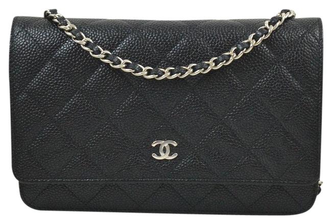 Chanel Wallet on Chain Boy Woc Black Caviar Cross Body Bag 