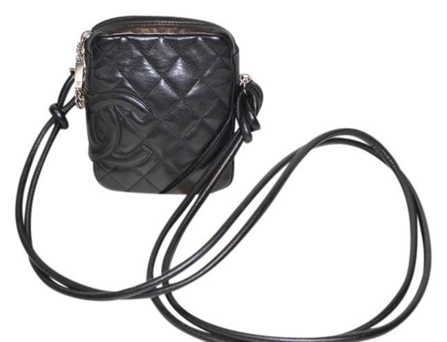 Chanel Cambon Black Lambskin Cross Body Bag 