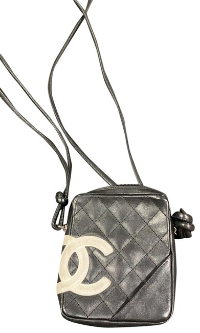 Chanel Cambon Ligne Black Calfskin Leather Cross Body Bag 
