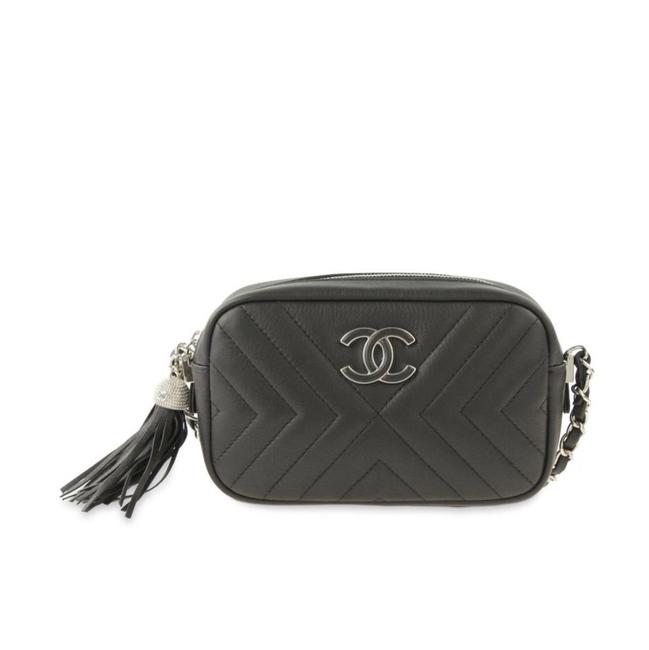 Chanel Camera With Tassel Calfskin Leather Cross Body Bag 