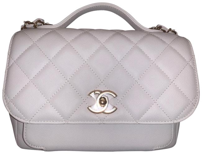 Chanel Caviar Affinity Beige White Off White Leather Cross Body Bag 