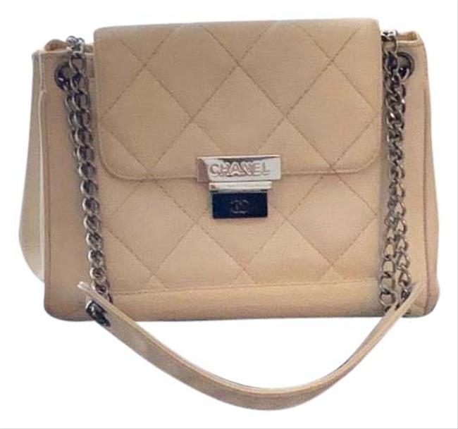 Chanel Classic Flap Caviar Shoulder Off White Leather Cross Body Bag 