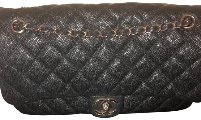 Chanel Classic Flap Easy Caviar Zip Black Cross Body Bag 