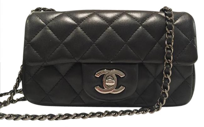 Chanel Classic Flap Extra Mini Black Lambskin Cross Body Bag 
