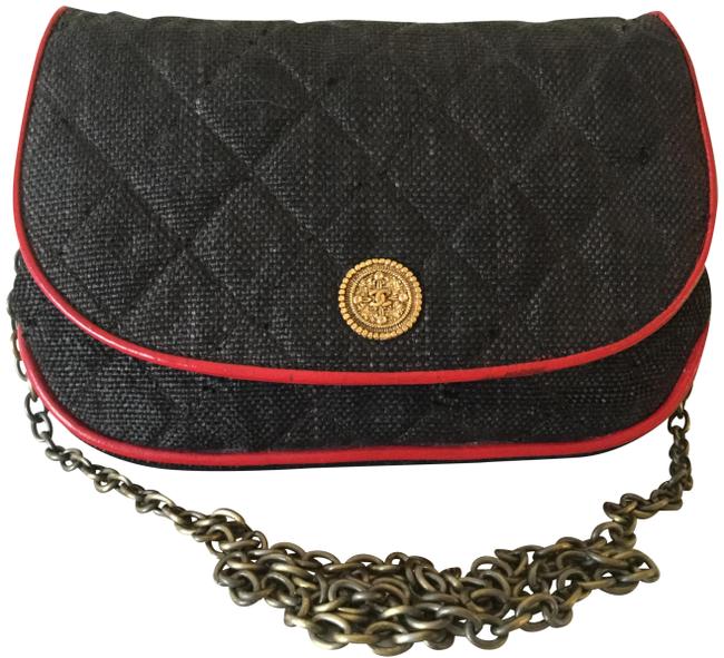 Chanel Classic Flap Rare Vintage Way Mini Blue Raffia Cross Body Bag 