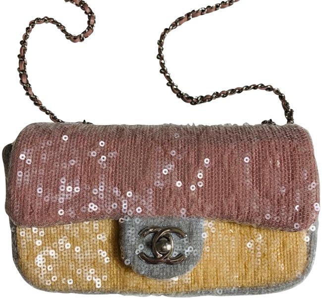 Chanel Classic Flap Sequin Mini Cross Body Bag 