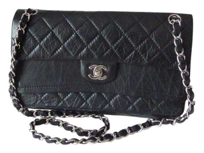 Chanel Classic with Flap 94305 Black Lambskin Cross Body Bag 