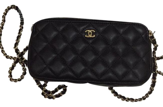 Chanel Clutch 16b 2016 O Mini Black Leather Cross Body Bag 
