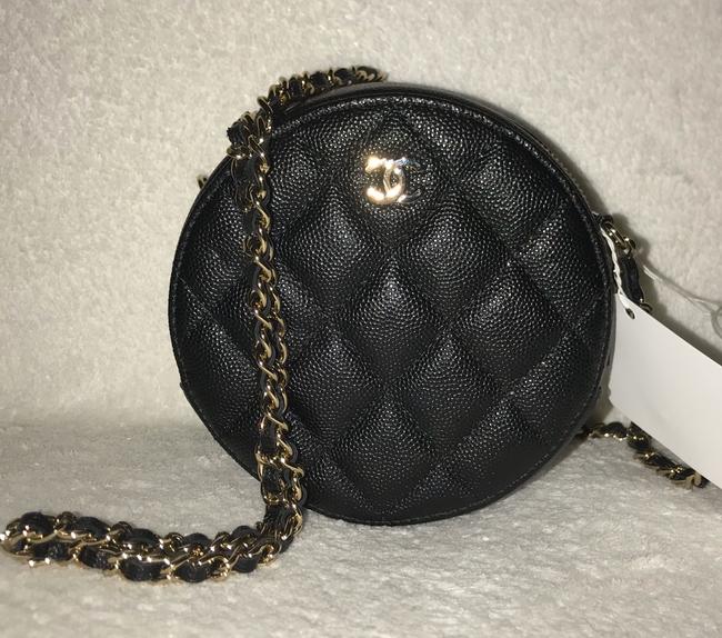 Chanel Clutch Classic On Chain Black Leather Cross Body Bag 