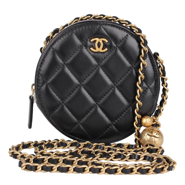 Chanel Clutch New 2020 8507 Black Calfskin Leather Cross Body Bag 