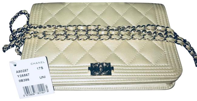 Chanel Mini Clutch O mini Bag Crossbody Clutch Beige Leather Cross Body Bag 