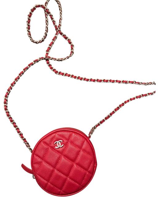 Chanel Clutch Red Cross Body Bag 