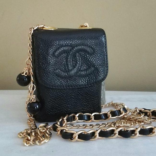 Chanel Clutch Timeless Mini Woc Wallet Black Cross Body Bag 