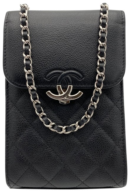 Chanel Clutch With Chain Grained Calfskin Cross Body Bag 