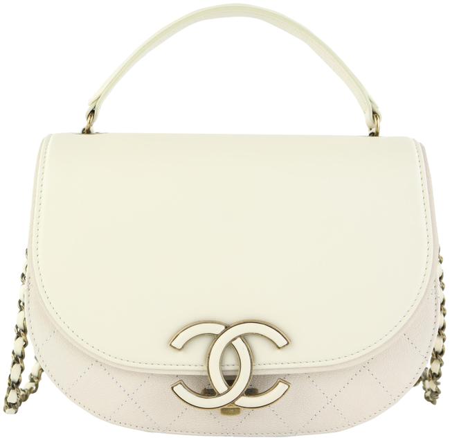 Chanel Coco Curve White Calfskin Cross Body Bag 