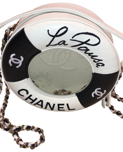 Chanel Coco Lifesaver White Lambskin Leather Cross Body Bag 