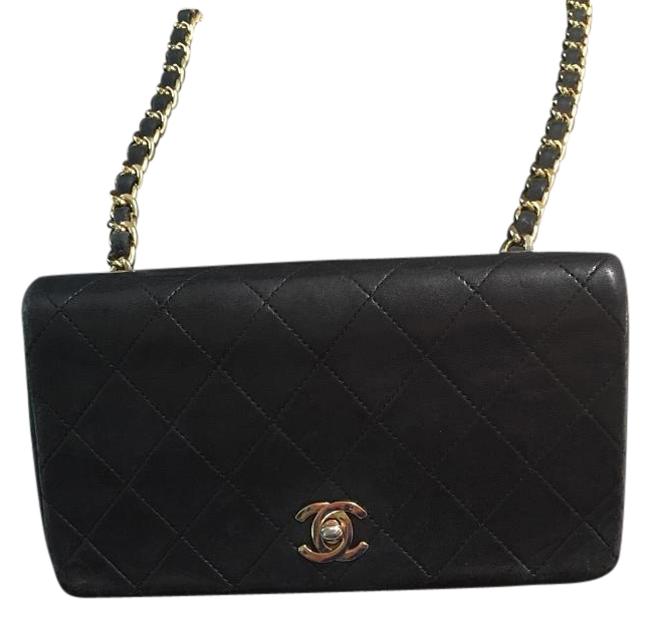 Chanel Camera Vintage Tassel Black Lambskin Leather Cross Body Bag 