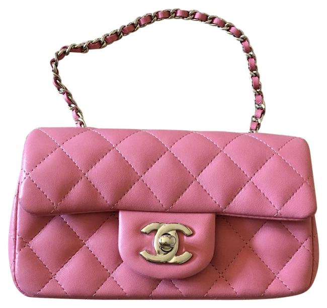 Chanel Extra Mini Pink Lambskin Cross Body Bag 