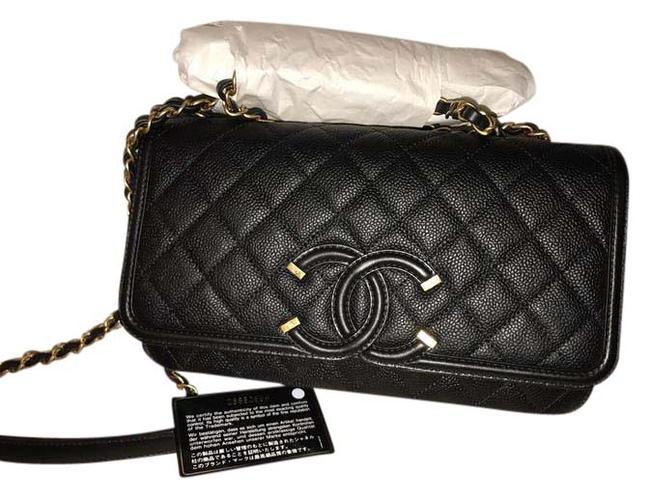 Chanel Filigree Flap Cross Body Bag 
