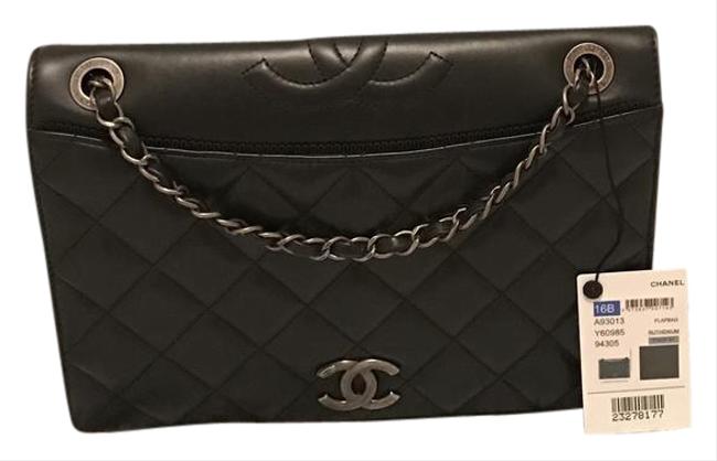 Chanel Flapbag Ruthenium Cross Body Bag 