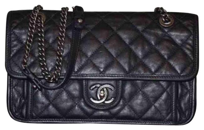 Chanel Riviera French Black Cross Body Bag 