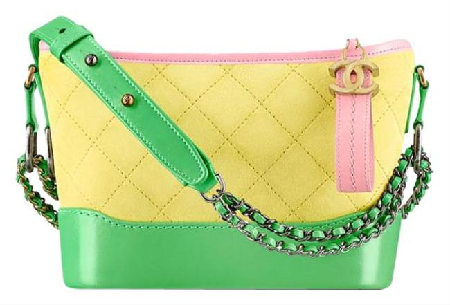 Chanel Gabrielle Hobo Small Pink&ampyellow&ampgreen Cross Body Bag 