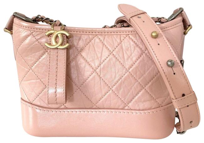 Chanel Gabrielle Hobo Small Pink Leather Cross Body Bag 