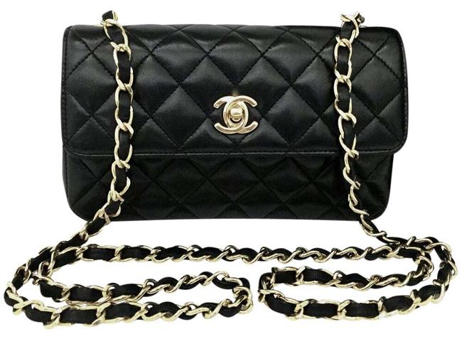 Chanel Lambskin Mini Black Cross Body Bag 