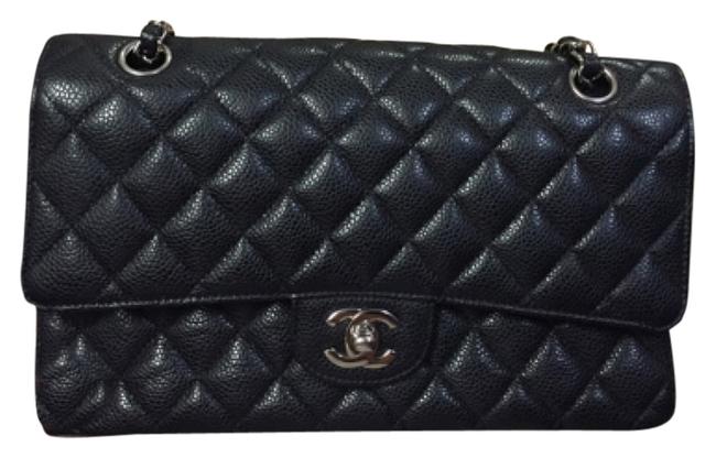 Chanel Medium Classic Black Cavier Cross Body Bag 