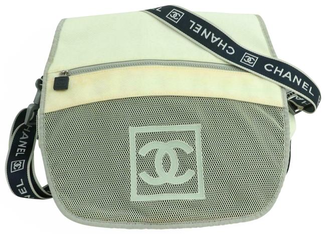 Chanel Messenger Cc Sports Logo 871236 White Nylon Cross Body Bag 