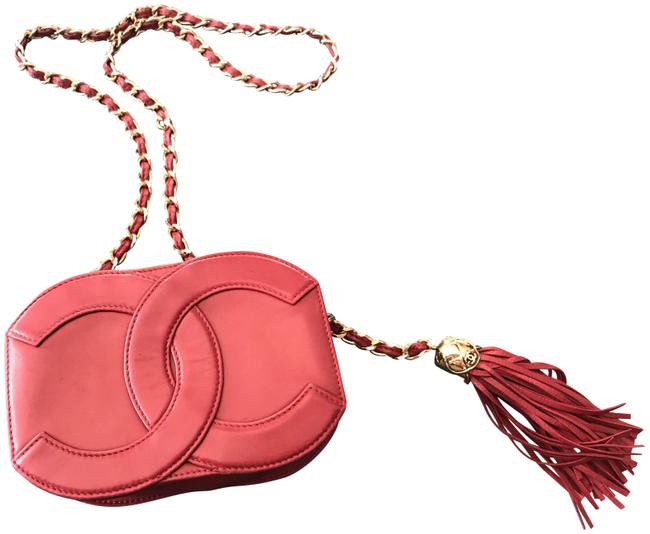 Chanel Messenger Red Leather Cross Body Bag 