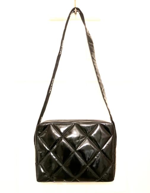 Chanel Messenger XL Black Patent Leather Cross Body Bag 