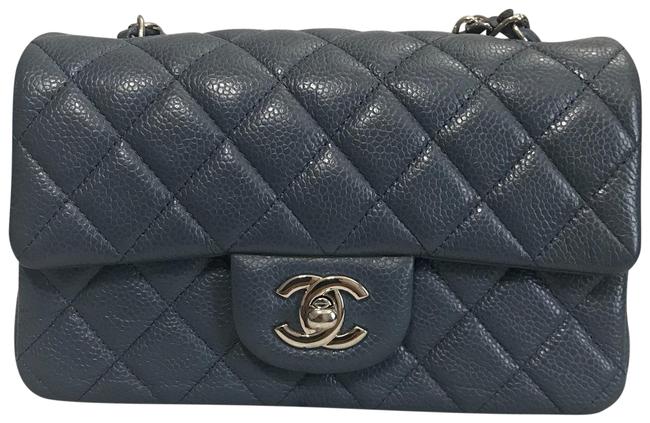 Chanel Mini Blue Caviar Cross Body Bag 