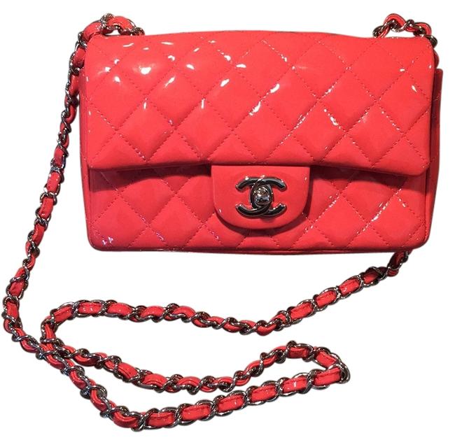 Chanel Mini Coral Patent Cross Body Bag 