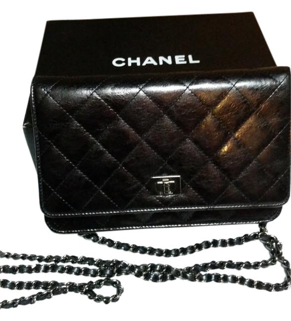 Chanel Noir Calf Skin Cross Body Bag 