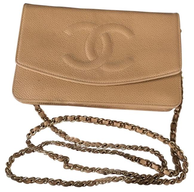 Chanel Off Beige Caviar Leather Cross Body Bag 