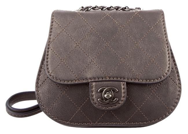 Chanel Paris Black Leather Cross Body Bag 