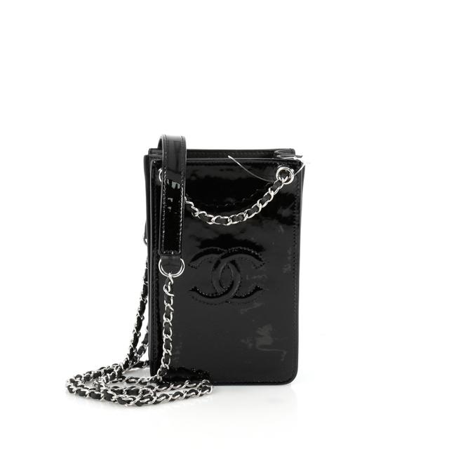 Chanel Phone Holder Patent Cross Body Bag 