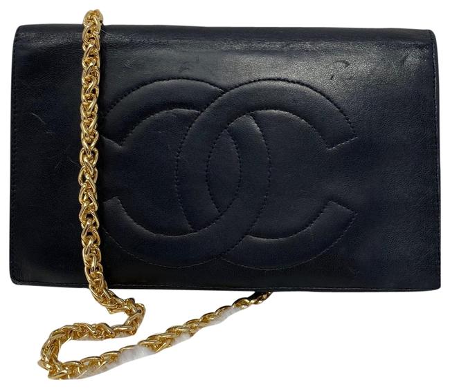 Chanel Preowned Black Coco Cross Body Bag 